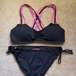 Victoria's Secret black strappy bikini